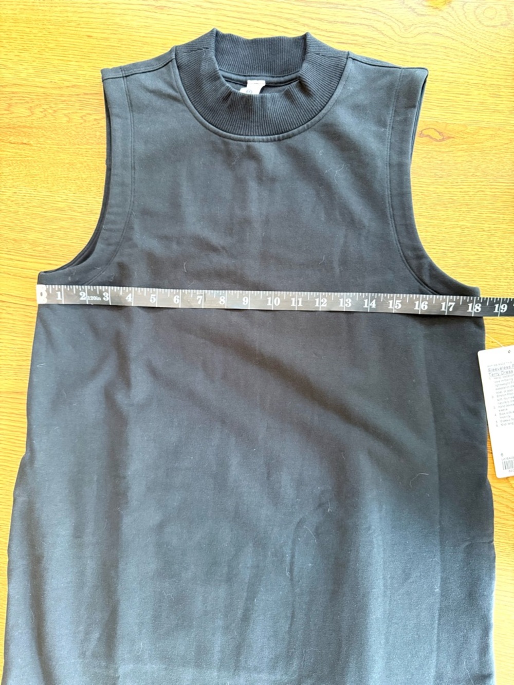Lululemon Black Mock Neck Shift Dress Sleeveless French Terry Pockets 6 NWT - Picture 3 of 12